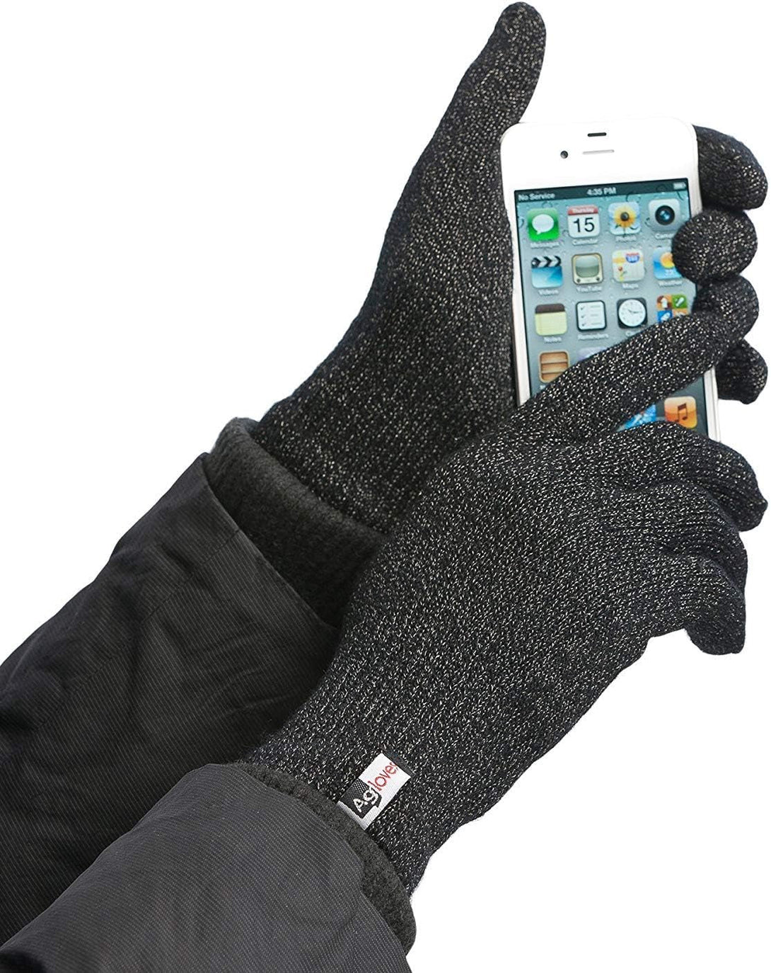 Agloves Sport Touchscreen Gloves, Black, Extra Large