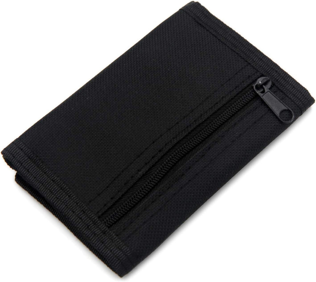 AI-DEE RFID Trifold Canvas Outdoor Sports Wallet for Kids - Front Pocket Wallet with Magic Sticker