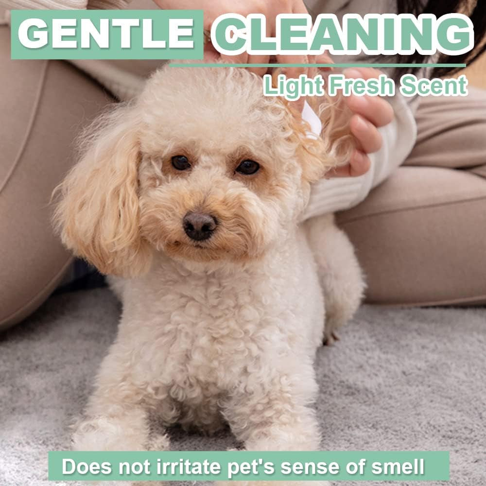 Air Jungles 3In1 Pet Wipes for Dogs and Cats 100 Count, Extra Large 8" X 10", Hypoallergenic Cleaning, Grooming, Deodorizing Wipes for Pets Paws Body Face Ear Butt