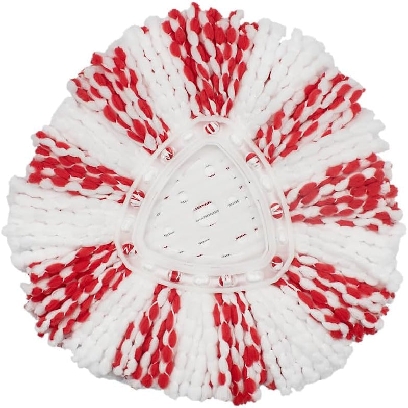 4-Pack Mop Replacement Heads Compatible with Ocedar Easywring 1-Tank Spin System, up 40% More Cleaning Power Mop Replace Head, Microfiber and Machine Washable Deep Cleaning Mop Refills (Red)