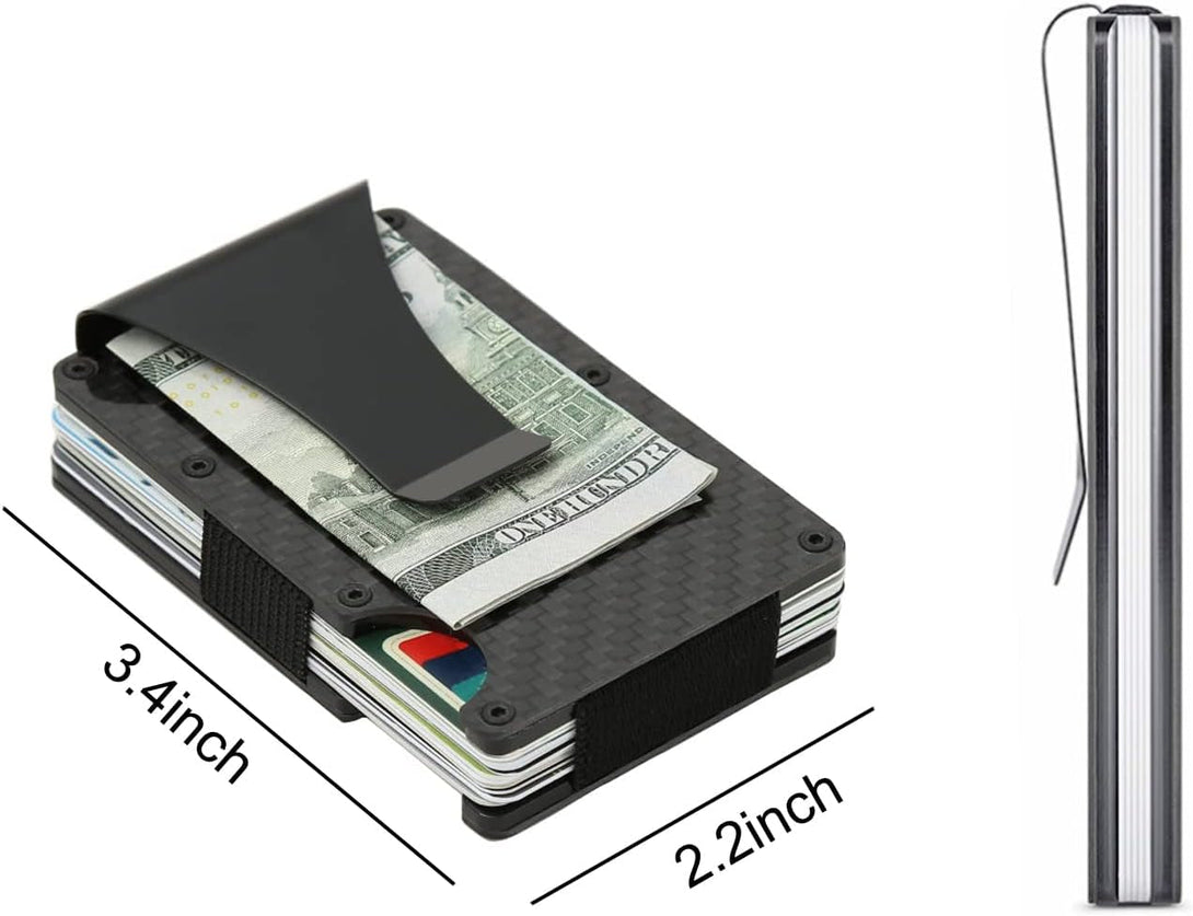 WAFJAMF Small Men'S Slim Money Clip Stainless Steel Credit Business Card Holder Pocket Cash Wallet