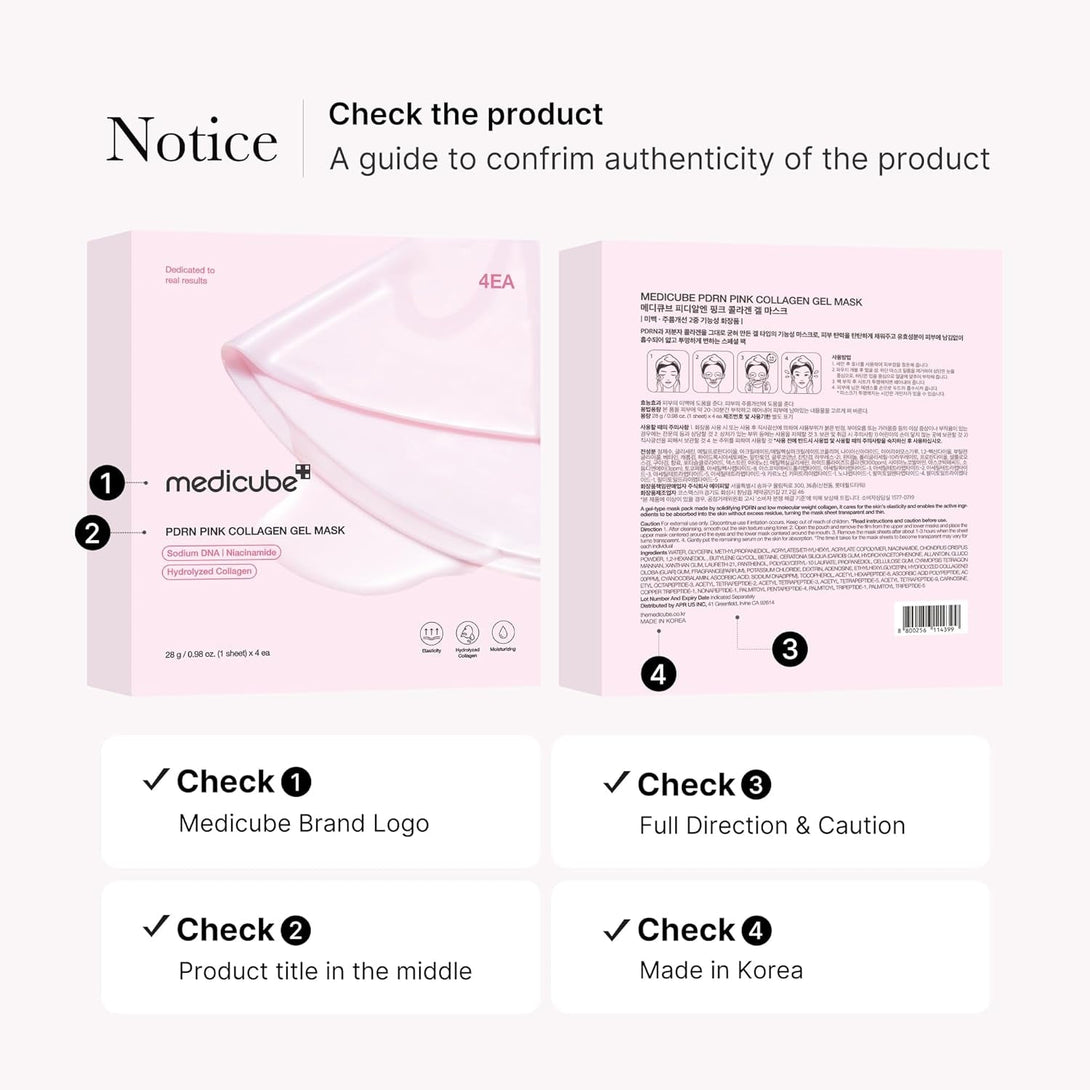 Medicube Salmon DNA PDRN Pink Collagen Jelly Gel Mask | Overnight Face Mask for Glass Glow Skin- Elasticity, Hydrating, Firming and Moisturizing | Korean Skincare, 28G, 4Ea