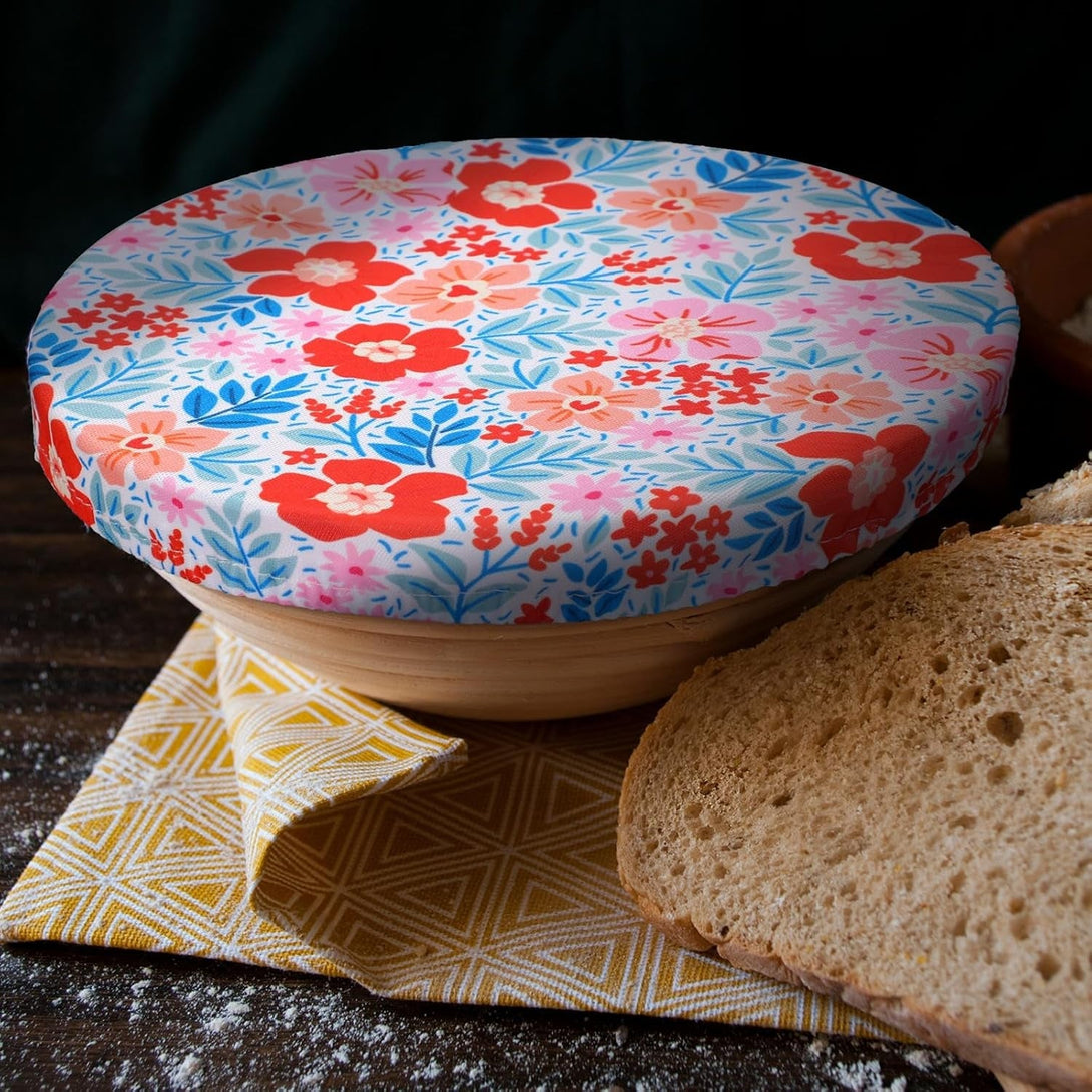 10 Pack Cloth Bowl Covers for Bread Rising Reusable Fabric Bowl Covers 5 Size Stretch Elastic Food Storage Container Covers Cotton Bread Bowl Covers Reusable Lids for Food, Fruits, Leftover(Flower)