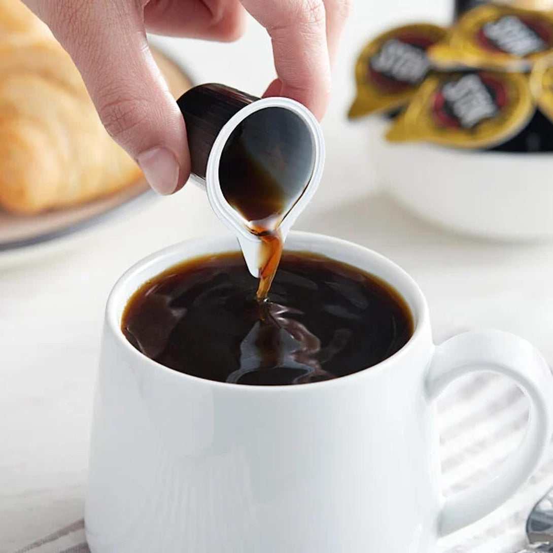 100 Stok Caffeinated Unsweetened Black Coffee Shots.