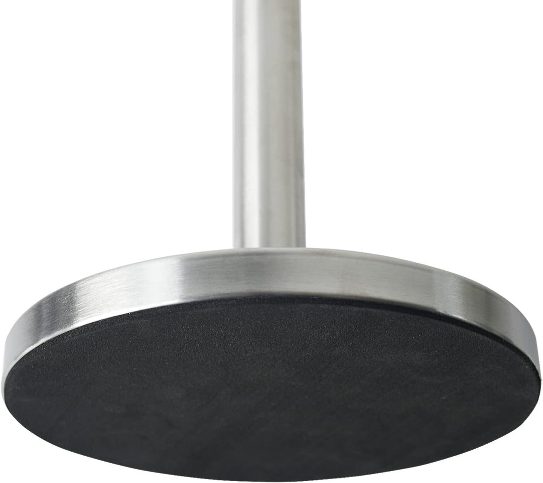 Paper Towel Holder with Side Rod, Stainless Steel, Easy Tear Dispenser for Home Kitchen Countertop Tabletop (Silver)