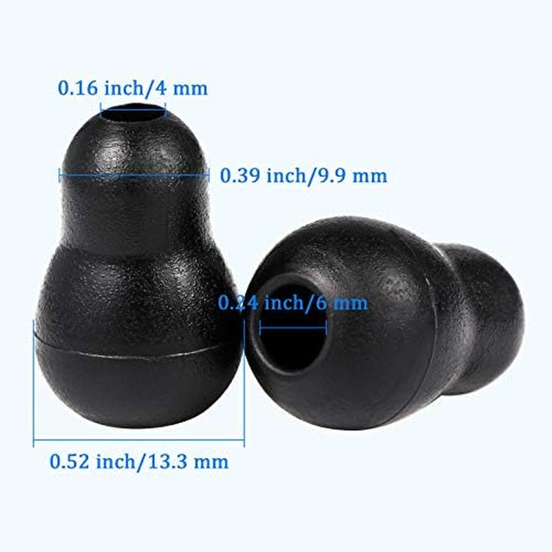 2 Sets Stethoscope Replacement Parts Adult and Pediatric Replacement Diaphragm and Silicone Stethoscope Ear Tips Accessories(Black)