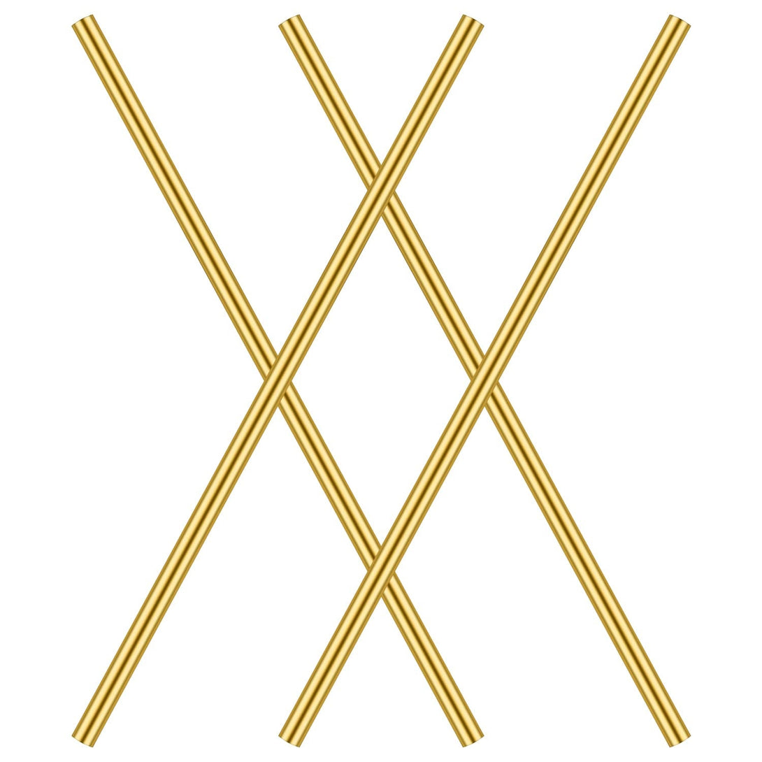 4 Pieces 12 Inches 1/4 Inch Brass round Rods, Favordrory Brass Rods Lathe Bar Stock, 1/4 Inch in Diameter 12 Inches in Length