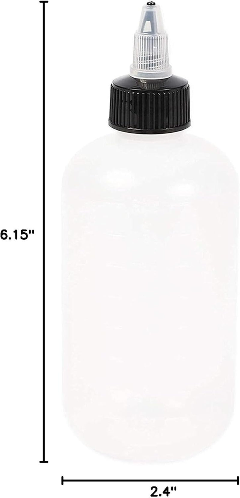 Juvale Boston round Squeeze Bottles with Twist Caps (8 Oz, White, 12 Pack)