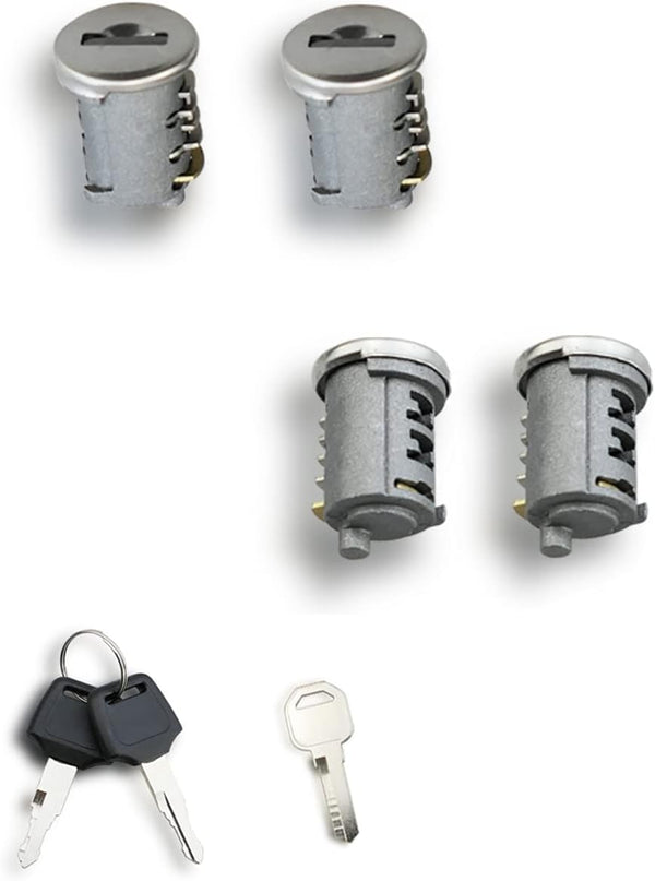 4 Pack Lock Cylinders,For Yakima Car Rack System Components Includes 4 Cylinders Cores, 2 Keys and 1 Control Key,Lockable Accessories for Yakima Bikes, Surfboards, Canoes,Kayaks,Ski,Snowboard Racks.