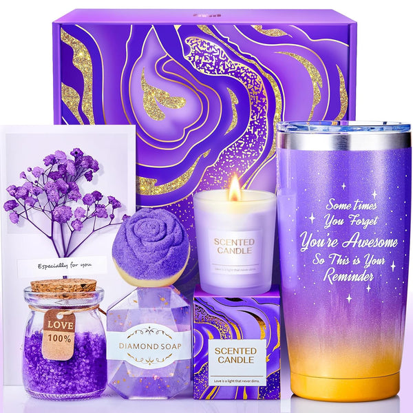 ANLEMIN Birthday Gifts for Women, Mom, Wife, Her, Girlfriend Sister Bestie - Teacher Appreciation, Graduation Gifts for Her Him, Self Care Gift Basket Set