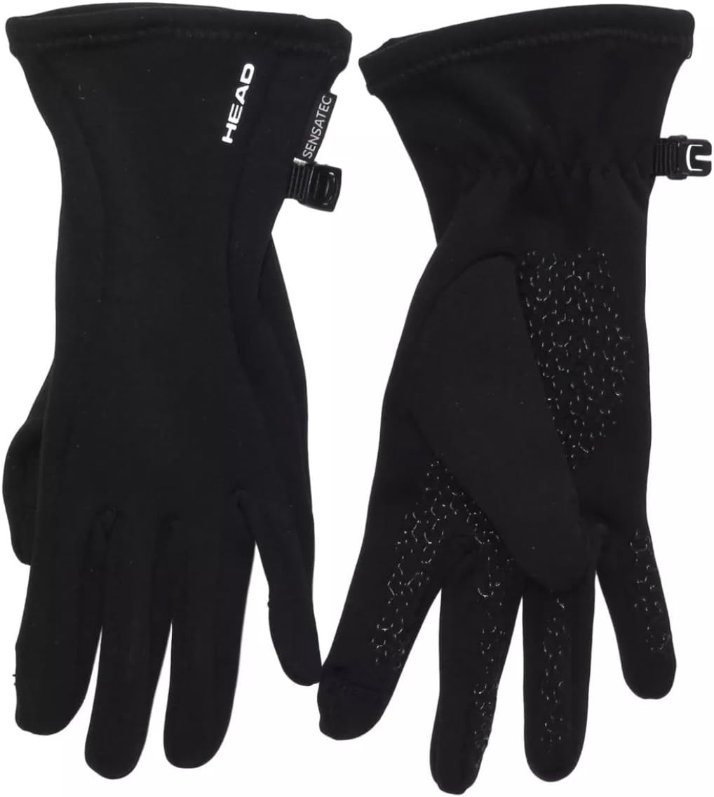 HEAD Womens Touchscreen Running Gloves (Black, Small)
