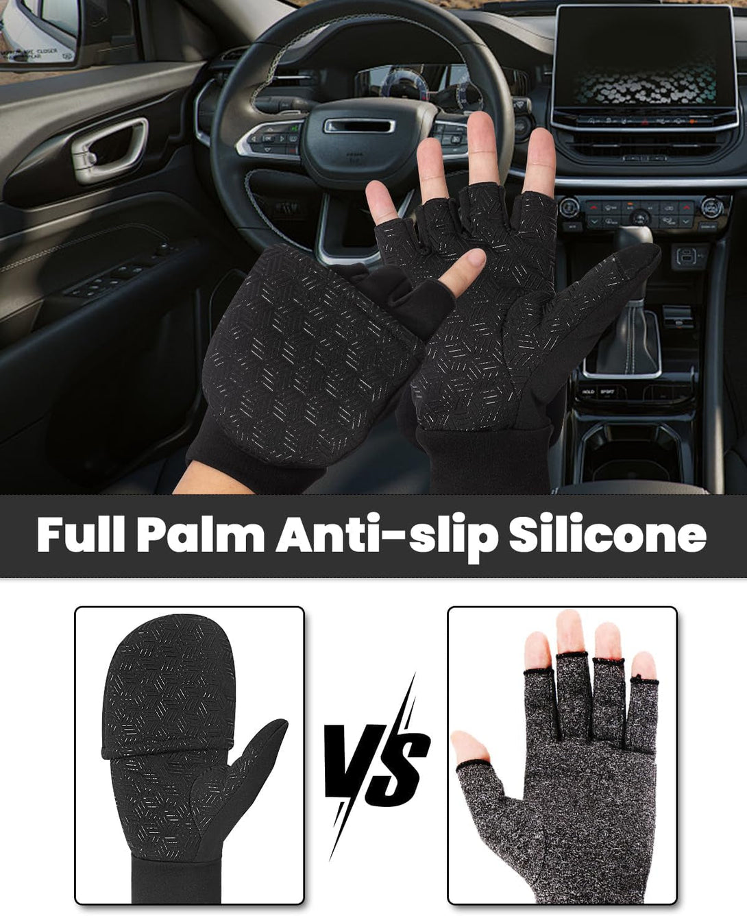 RIGWARL -5℉ Winter Warm Gloves with Thickest Thermal Plush for Extreme Cold Weather, Completely Waterproof Gloves Men Women