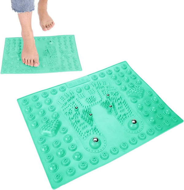 YUYTE Foot Massage Pad, Foot Massage Mat Reflexology Pads for Pain Relief and Point Release Magnet to Relax from Pressure and Leg Pain Can Be Used in Your Office(Green)