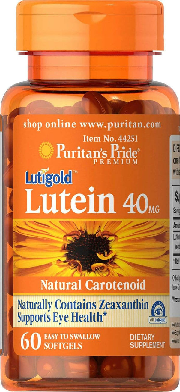 Puritan'S Lutigold Lutein 40Mg Zeaxanthin 1600 Mcg 60 Softgels Free USA Shipping