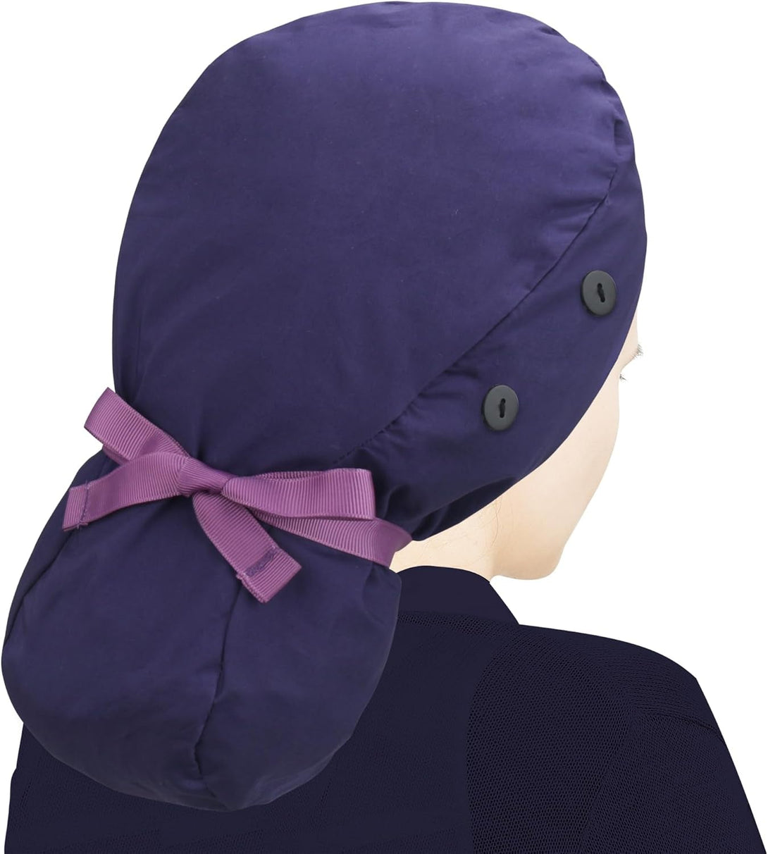 ABAMERICA Scrub Caps for Women Surgical Caps Nurse Hat Functional Ponytail Holder for Long Hair Single or Satin-Lined
