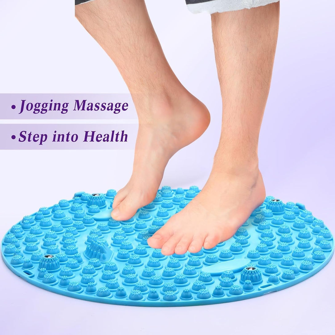 4 Pack Foot Massager Mat Foot Reflexology Pad with Magnetic Relaxation Massage Feet Pressure Point Pad anti Fatigue Walk Stone Acupoint Mat Particle Portable Massage Tool for Feet Pain Relief
