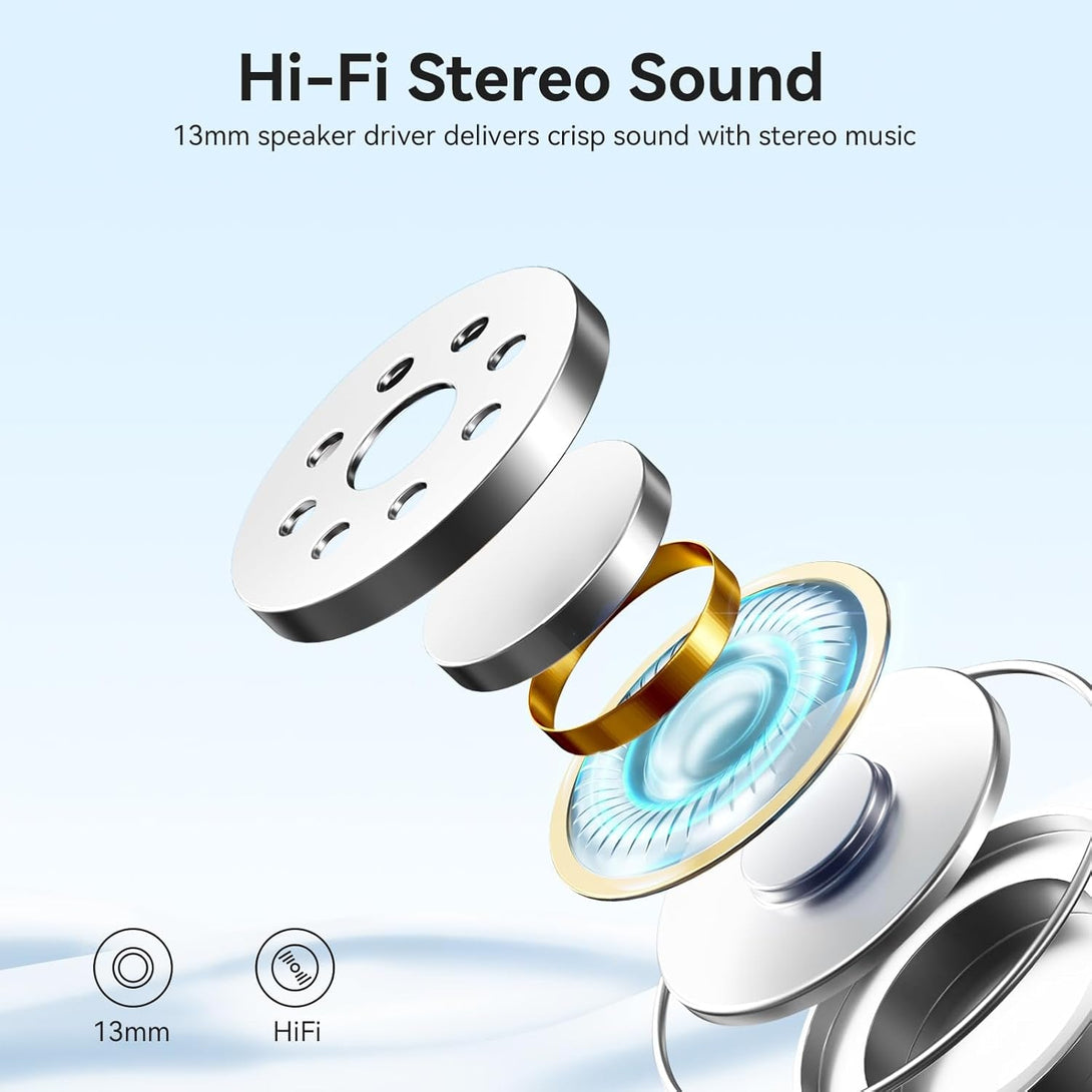 Wireless Earbuds, Bluetooth 5.3 Headphones 40Hrs Playtime Deep Bass Stereo In-Ear Earbud, LED Power Display, Call Noise Canceling Headphones with Mic, IP7 Waterproof Earphones for Iphone Android