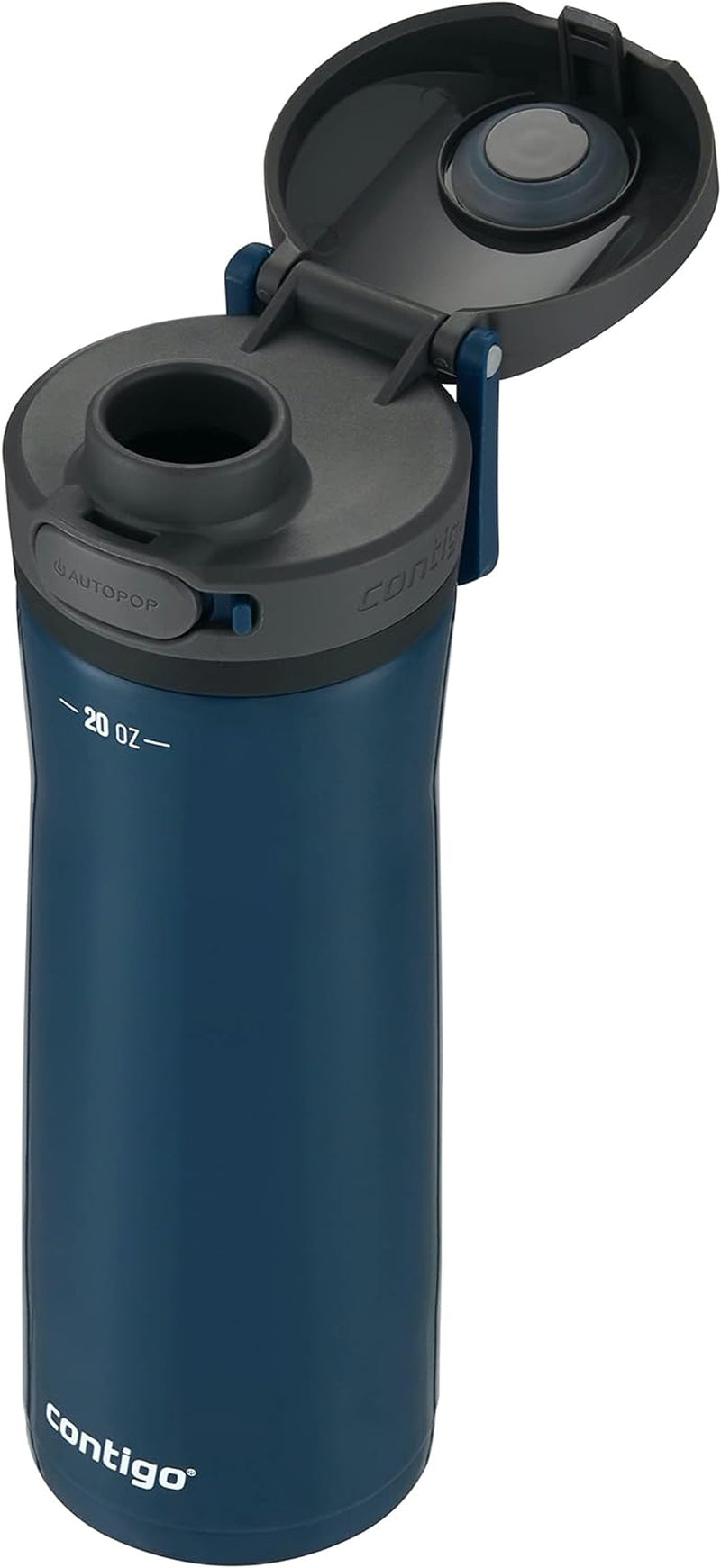 Contigo Jackson Chill 2.0, Vacuum-Insulated Stainless Steel Water Bottle with Secure Lid, Leak-Proof Travel Friendly, 20Oz Capacity, Blueberry Color, Keeps Drinks Cold for 12 Hours