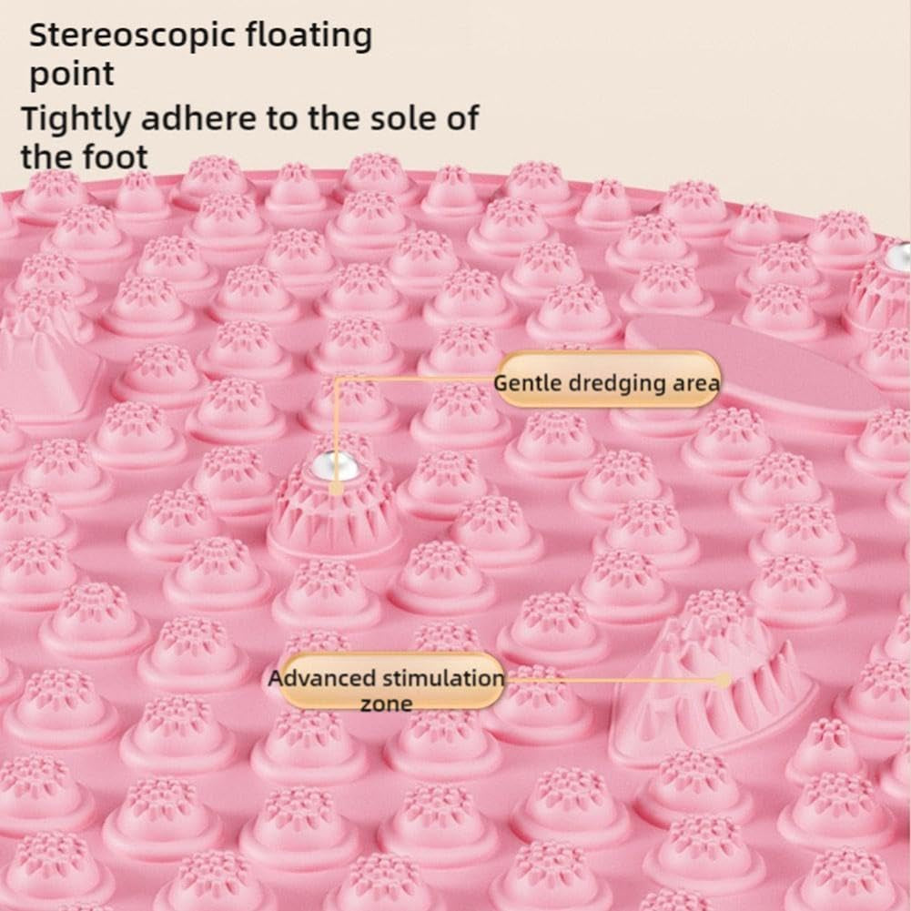 Foot Massage Mat, Foot Reflexology Pad with Magnetic Therapy Acupressure Disc, Relaxation Massage Mat Feet Massage Pad, anti Fatigue Walk Stone Acupoint Mat Particle Portable Massage Tool for Walking