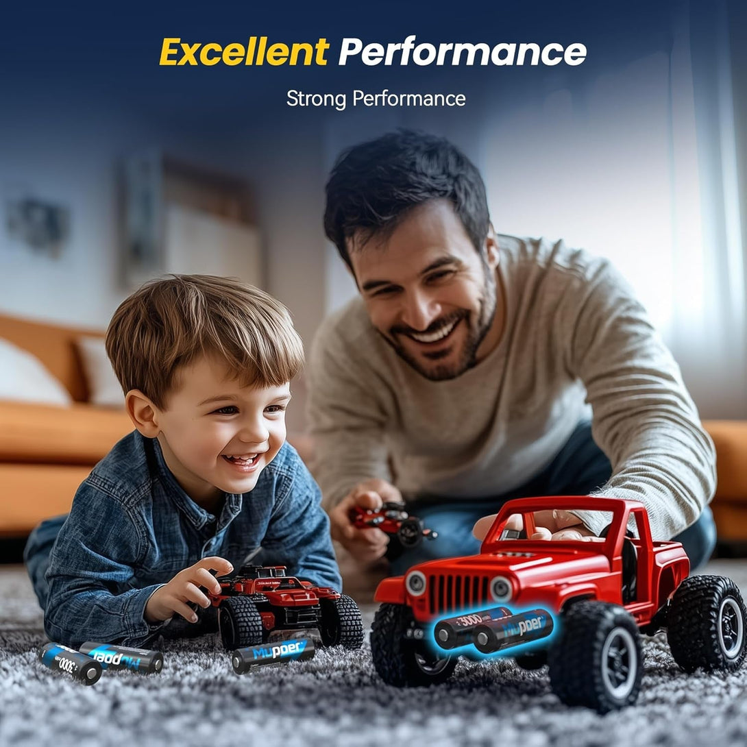 Rechargeable AA Batteries Lithium with Charger,8 Pack 1.5V 3000Mwh Double a Battery Rechargeable,Long Lasting Pilas Recargables Lithium Ion AA Battery with Charging Storage Box for Blink Xbox