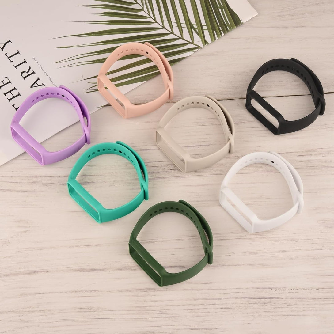 Amzpas TPU Bands for Amazfit Band 7 Fitness & Health Tracker, 3 Pack Soft Breathable Wristband, Adjustable Replacement Sportt Strap for Women Men