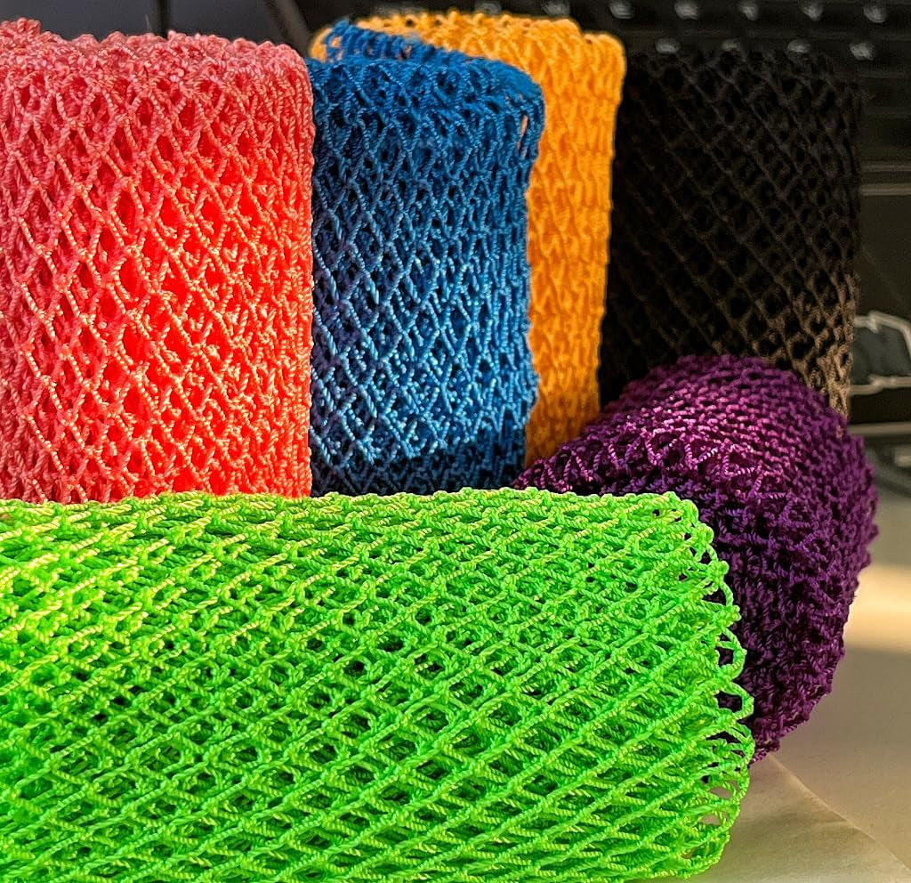 African Net Sponge Authentic, 2 Pieces African Exfoliating Sponge Real African Net Black Owned, African Bath Sponge Back Scrubber, Body Exfoliator Shower Bath Accessories (Green, Pink)