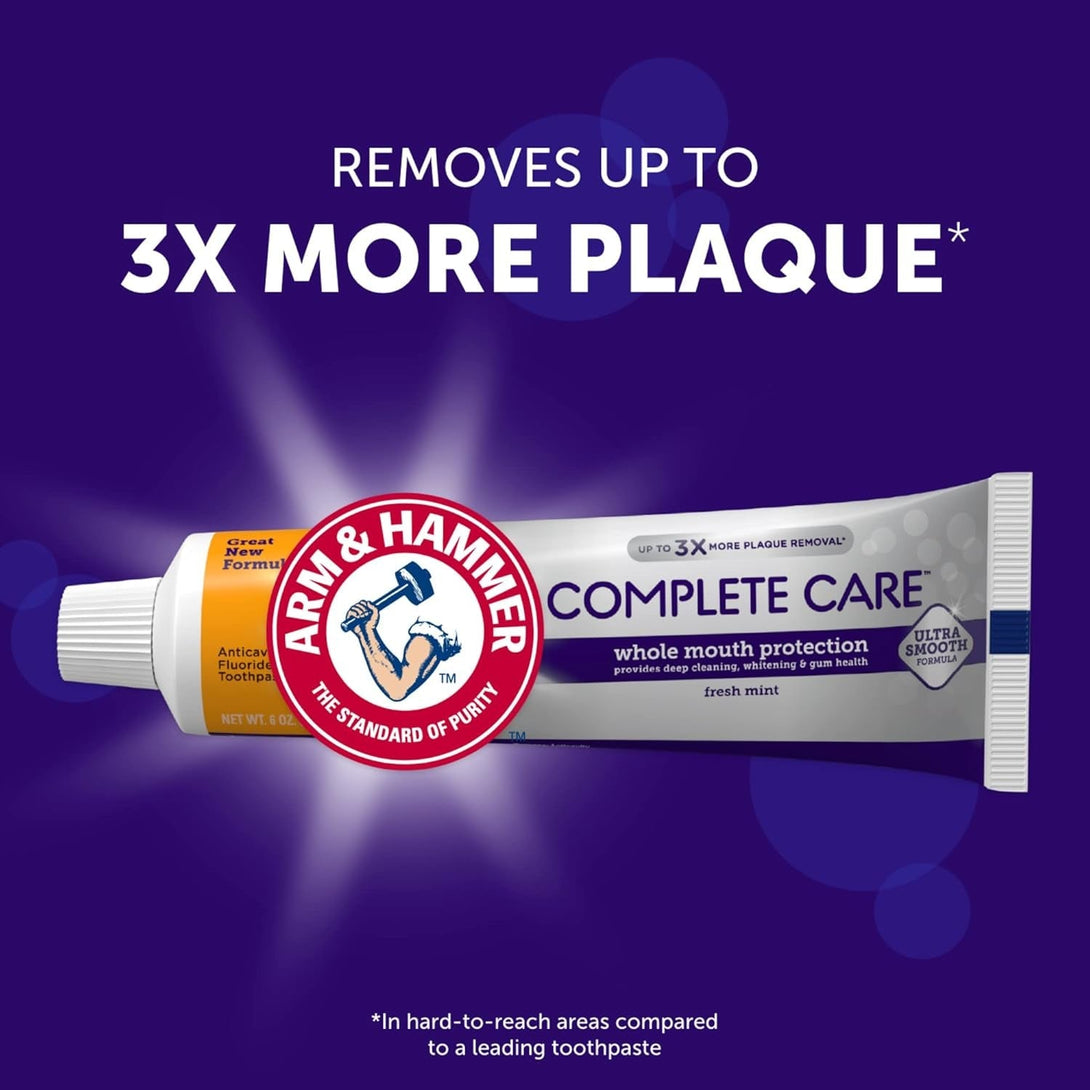 Arm & Hammer Complete Care Toothpaste, Fresh Mint, Whole Mouth Protection, 6.0Oz