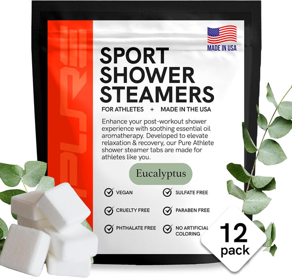 Sport Shower Steamers - Made in USA with Natural Eucalyptus Essential Oil, Father’S Day Gifts, Stress and Sinus Relief, Muscle Recovery for Athletes, Best Birthday Gifts for Self Care Relaxation