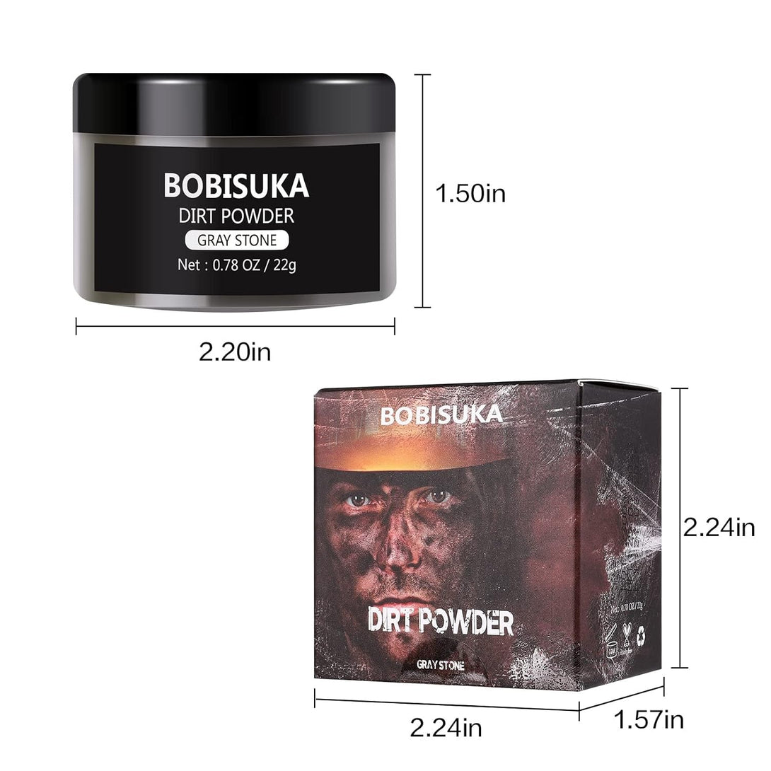BOBISUKA Makeup Special Effects Dirt Powder for Halloween Makeup Theme Party Wedding Movies Stage Performances Cosplay(0.78 Oz)(Gray Stone)