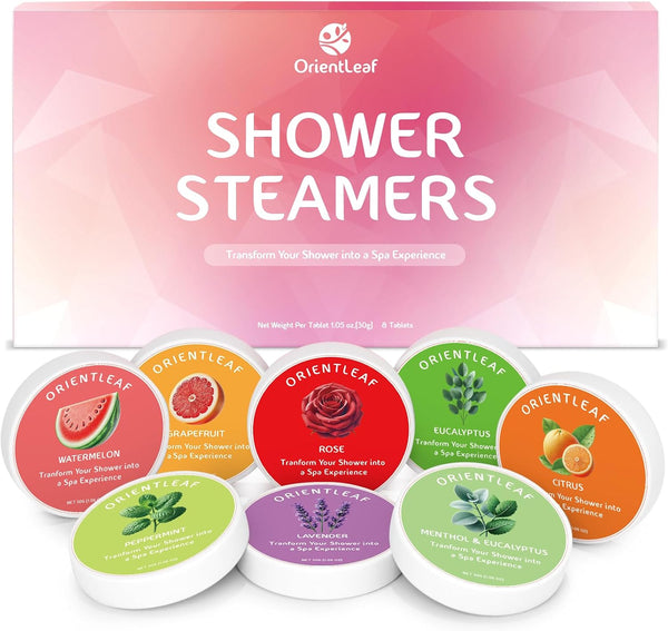 Shower Steamers Aromatherapy, Self Care Birthday Gifts for Women, 8 Pack Stocking Stuffers Christmas Gifts for Mom Men Teen Girls Adults, Stress Relief Shower Bombs