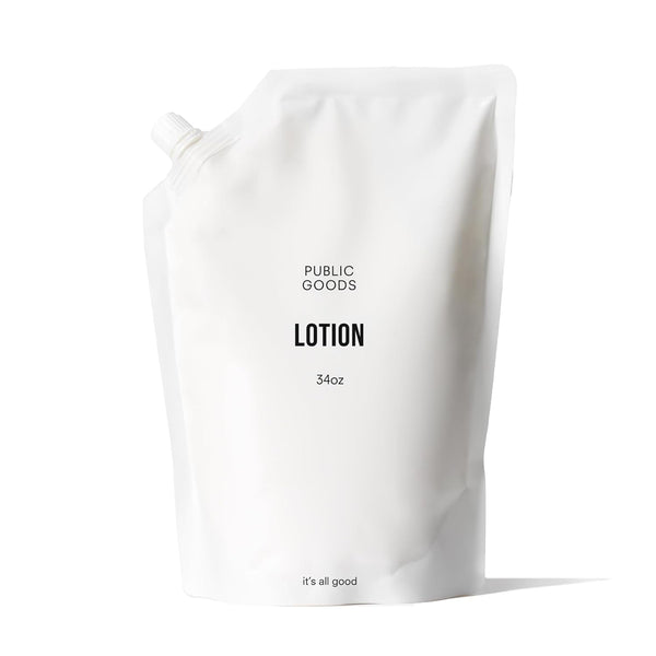Public Goods Body & Hand Lotion for Women & Men | Natural Moisturizing Daily Lotion for Dry & Itchy Skin | Paraben & Sulfate Free | Made with Organic Essential Oils | Made in Canada | 34 Fl Oz Refill