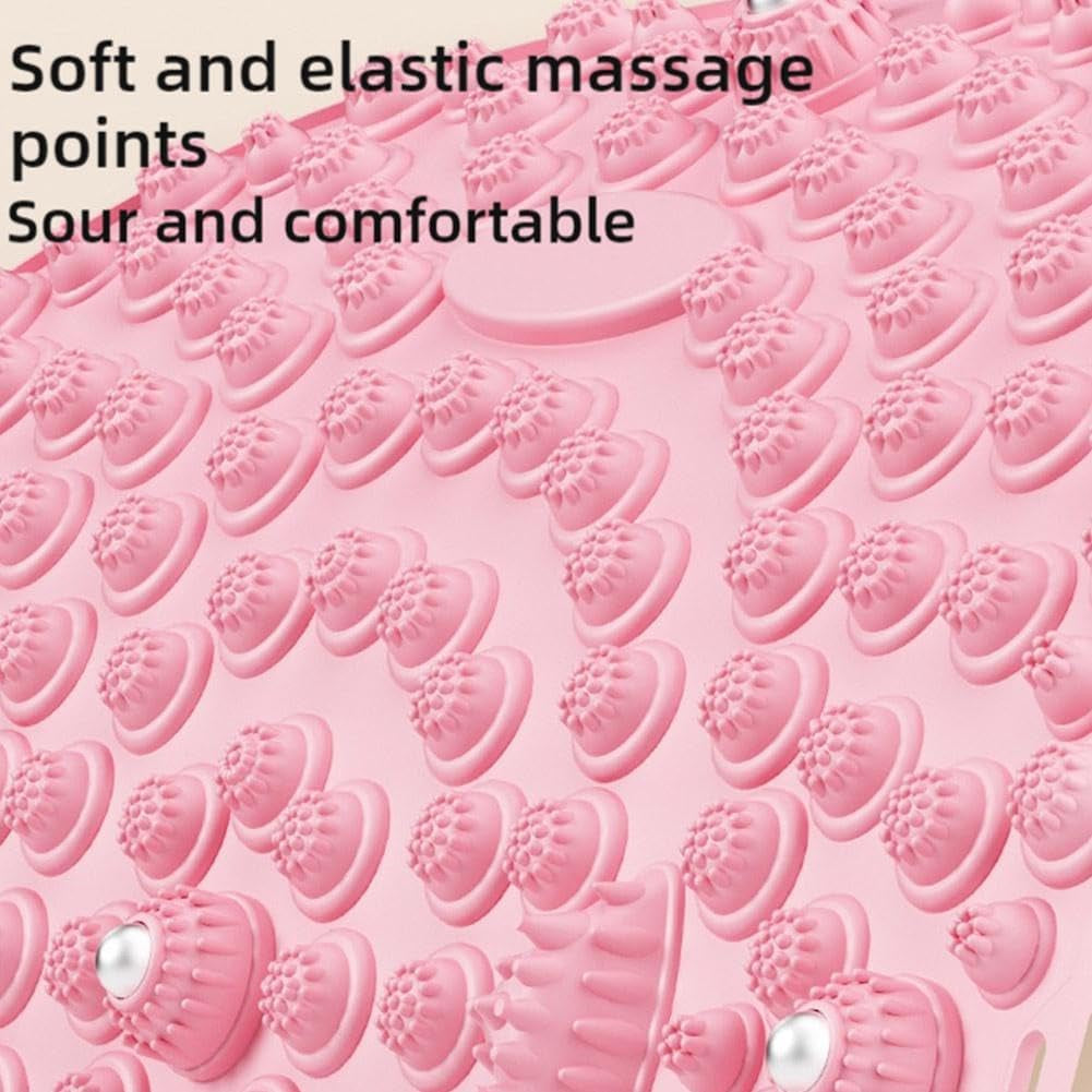 Foot Massager Mat,Relaxation Massage Mat Feet Massage Pad,Foot Reflexology Stone Pad,Ergonomic Acupressure Mat for Feet Relaxation,Portable Massage Tool for Walking & Long Sittin (Purple 55CM)