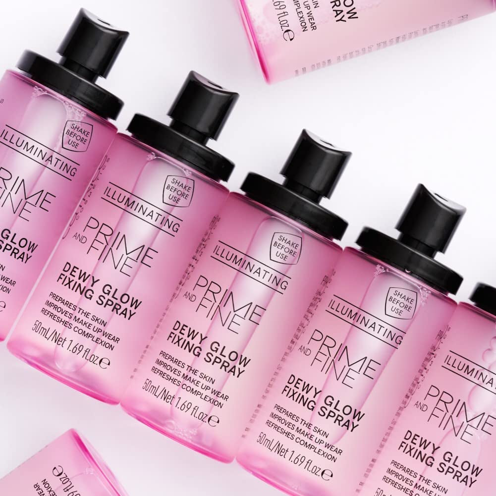 Catrice | Prime & Fine Illuminating Dewy Glow Spray | Transparent and Fast Drying Fixing Spray| Paraben Free & Vegan | Cruelty Free (Pack of 1)
