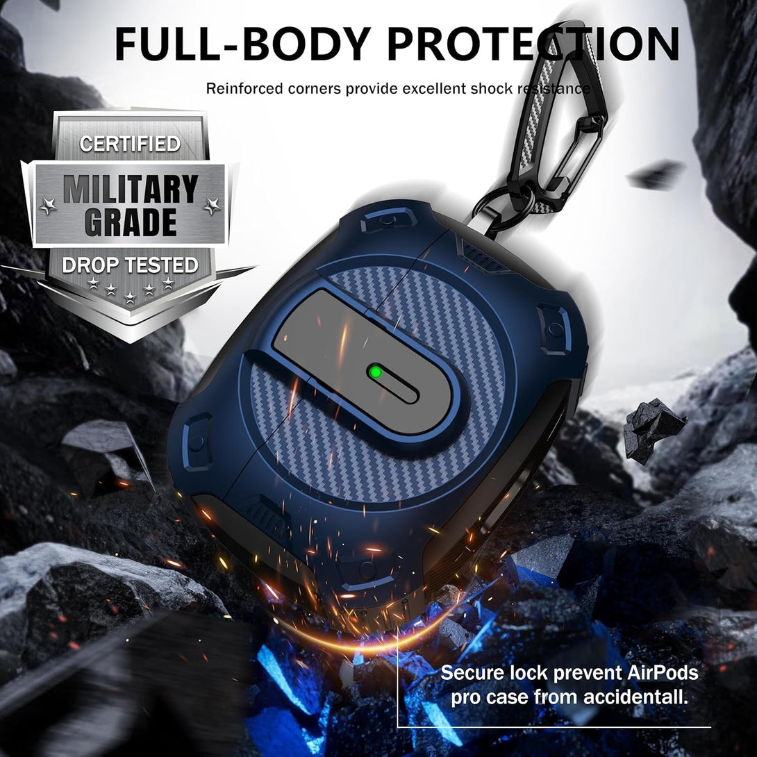 RFUNGUANGO for Airpods Pro 2Nd Generation Protective Case, 2024 New Space-Themed Protective Case. Compatible with Airpods Pro 1/2 And, Works with Magsafe. [Blue]