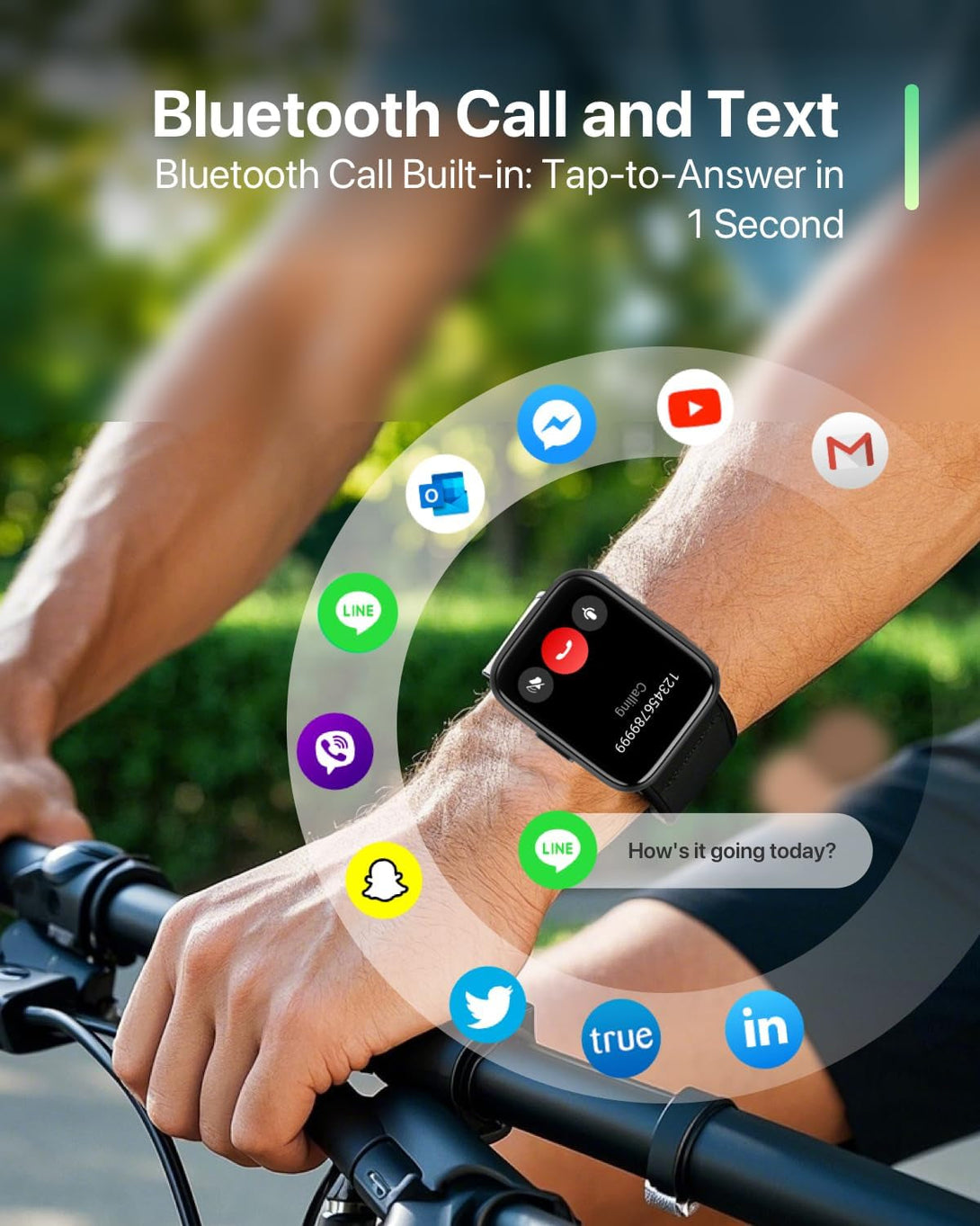 Smart Watches for Men - Activity Tracker for Android Ios with Calls,Fitness Tracker with 100+ Sport Modes, IP68 Waterproof, Heart Rate/Sleep Monitor, Spo2, Pedometer 1.83"(Black)