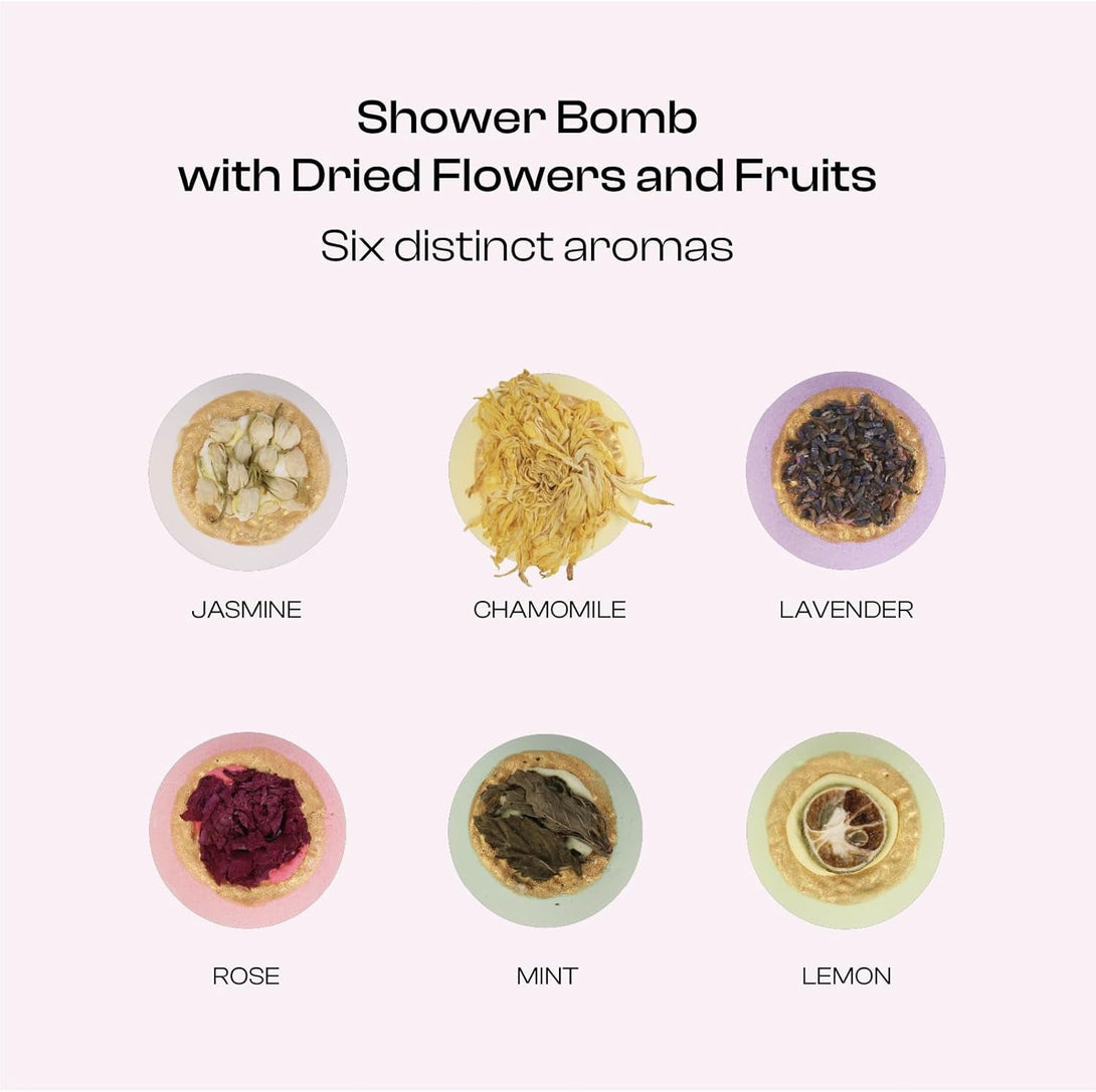 Bath Bombs Gift Sets, 6 Fizzies Luxury Large Size with Real Flowers and Natural Organic Essential Oil, Self Care Gifts for Women, Mon, Daughter, Girlfriend,Pack of 6 (Multiple)