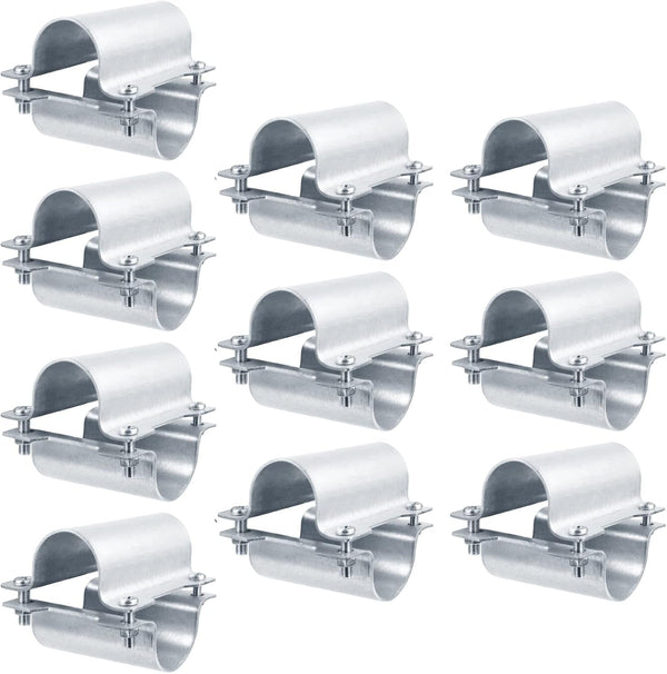 10 Set 1-3/8" Greenhouse Cross Grid Connector, Pipe Clamps for Chain Link Fence