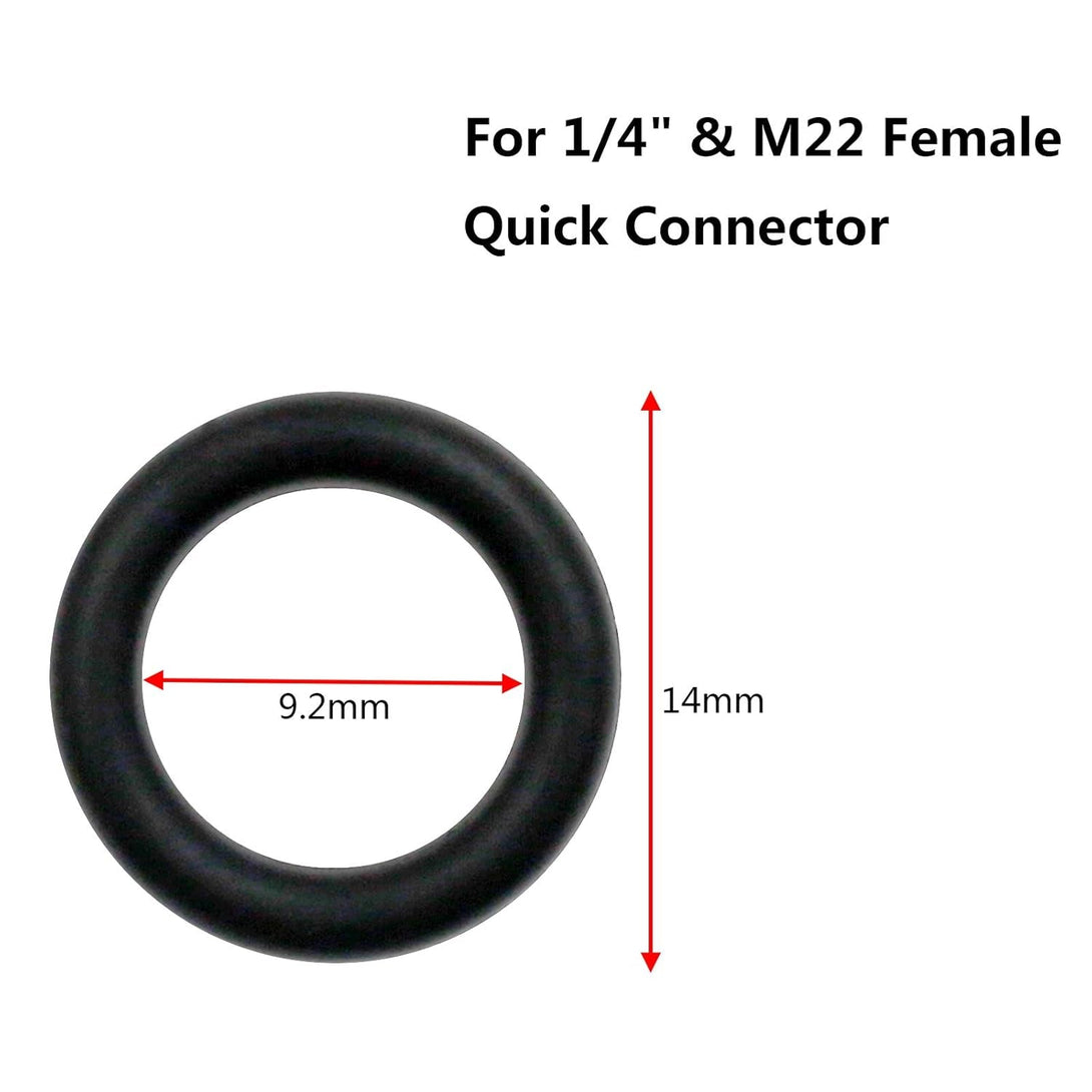 50Pcs Power Pressure Washer O-Rings for 1/4 Inch M22 Quick Connect Coupler (Black)
