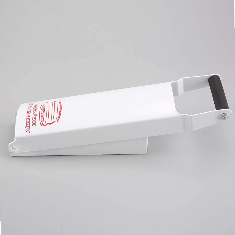 Aluminum Can Compactor White – 8/12/16OZ Metal Can Crusher Heavy-Duty Wall-Mounted Smasher for Aluminum Seltzer, Soda, Beer Cans and Bottles for Recycling