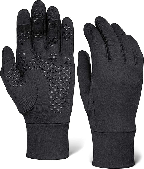 Outdooressentials Running Gloves - Touchscreen Men'S Winter Gloves - Glove Liners - Hiking Gloves Cold Weather - Warm Gloves
