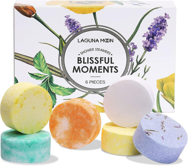 Aromatherapy Shower Steamers - 6Pc Variety Pack Handmade Shower Steamers W/Pure Essential Oils to Relax, Moisturize for Spa Day, Self Care - for Men, Women, Moms, Pampering Gifts for Her