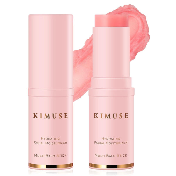 KIMUSE Hydrating Multi Balm Stick, All-In-One Hydrating Lip Balm Eye Cream Neck Cream Make up Base, Reduce Wrinkle & Moisturizing Moisturizer for Face Skin Care