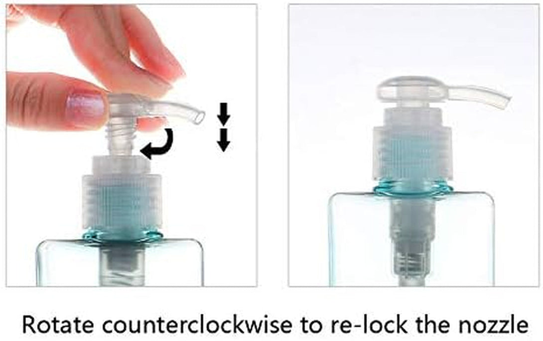 100Ml / 3.3Oz Refillable Empty Plastic Pump Bottles Jars Set for Makeup Cosmetic Bath Shower Shampoo Hair-Conditioner Toiletries Liquid Containers Bathroom Accessory Set (Transparent)