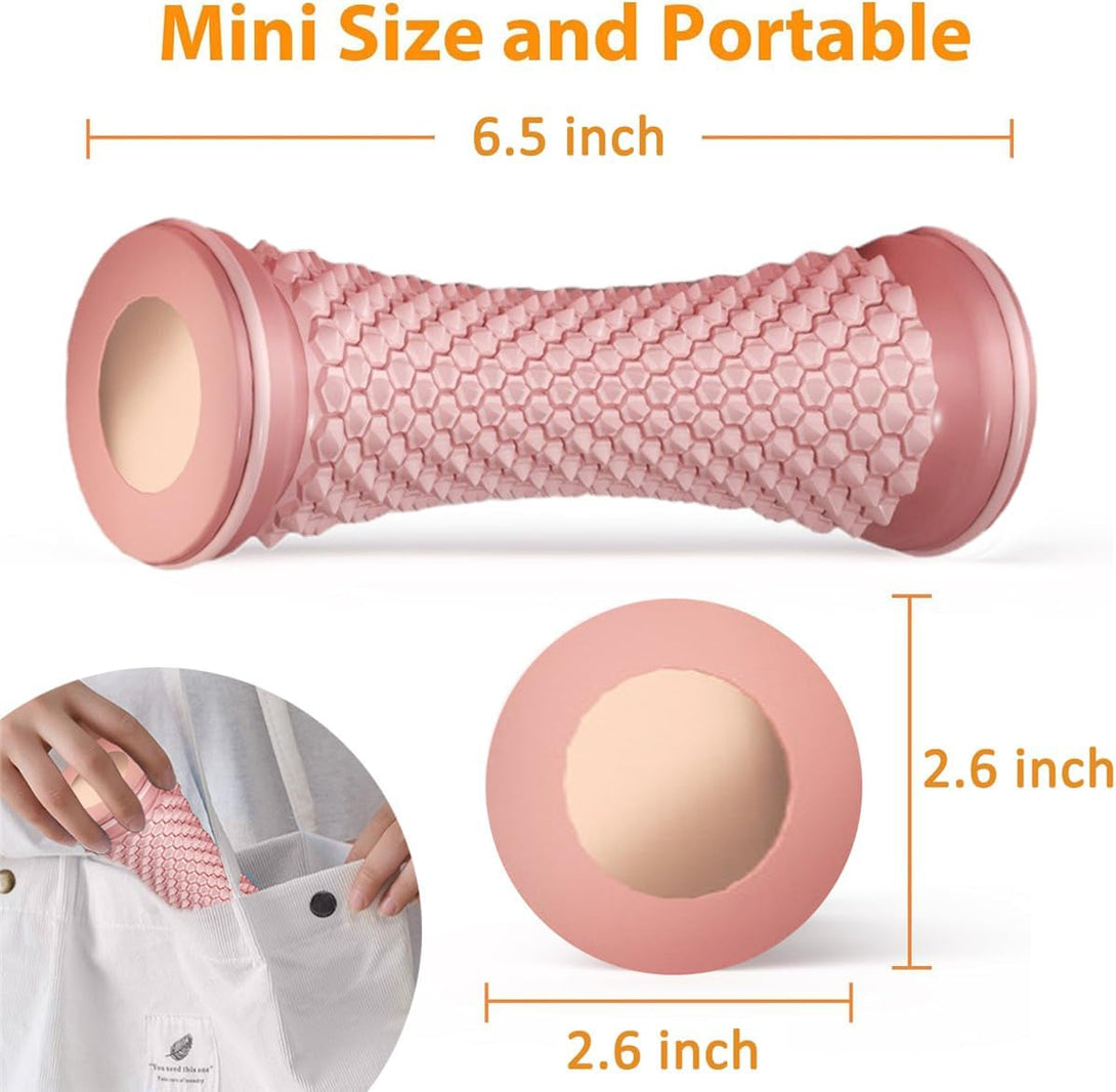 Foot Roller Massager, Deep Tissue Muscle Massager, Acupressure Trigger Point Therapy, Plantar Fasciitis Relief, Heel Arch Pain & Leg Soreness Stress Relief (Gray)