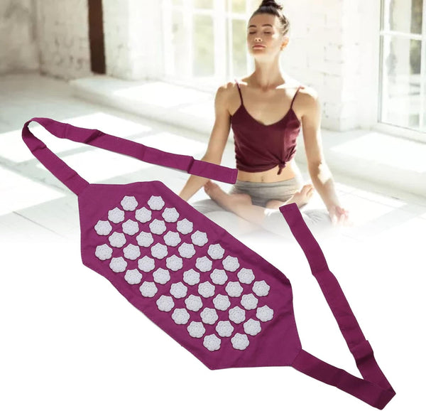 Acupressure Mat Acupressure Belt Relaxation Stress Relief Cotton Fabric Abs Flower Shaped Acupressure Massage Mat, Back Pain Relief, Better, Convenient for Home and Office