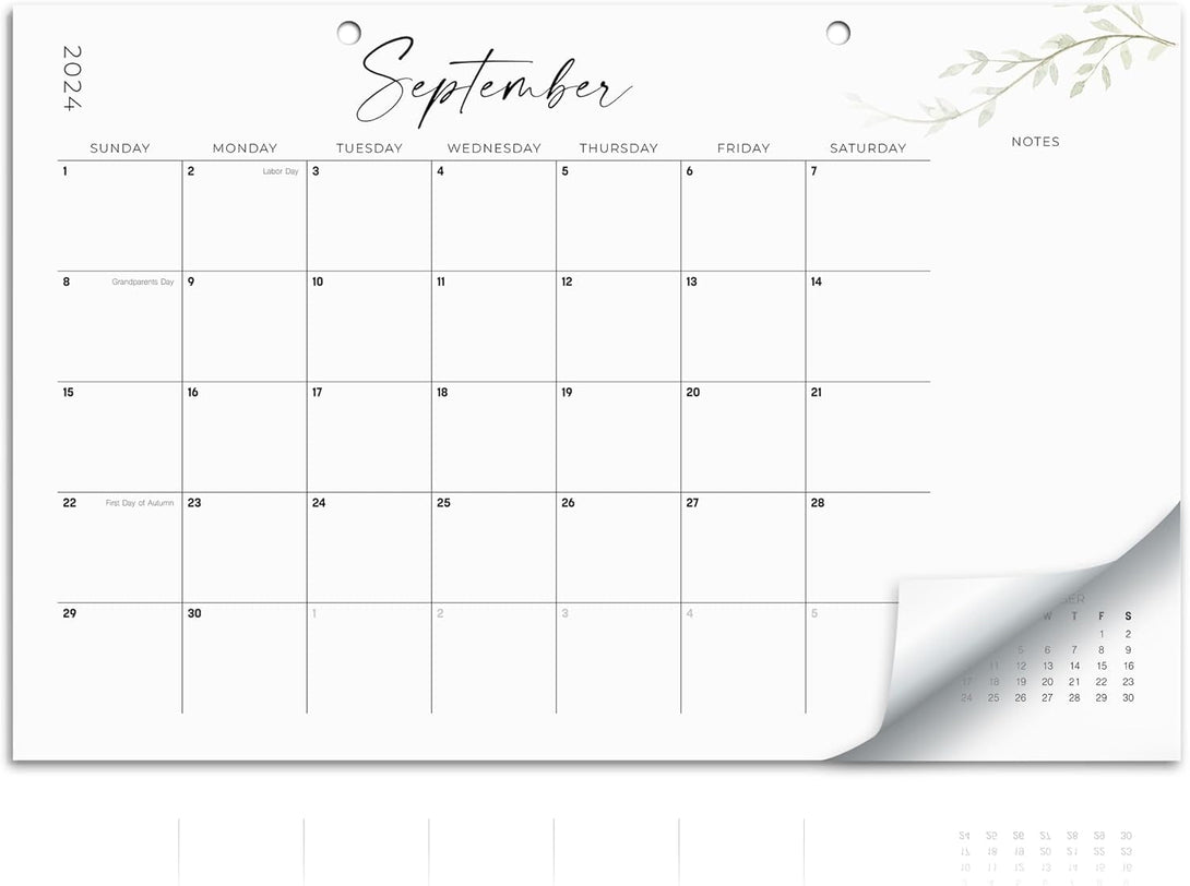 Aesthetic 2024-2025 Desk Calendar - Runs from January 2024 until July 2025 - the Perfect Desktop/Wall Calendar 17"X11" for Easy Organizing