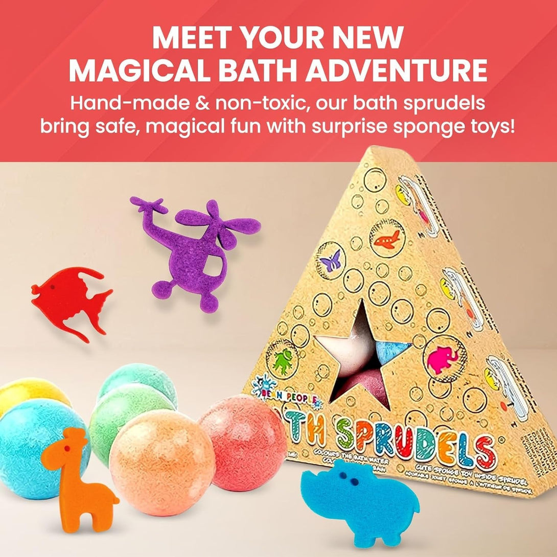 Bath Bombs for Kids: Bathbombs with Surprise inside That Wows Any Kid, Ideal Toys Fizzies for Age 3+, Men, Women and Girls with Kids, Perfect for Family Bat (6 Pcs per Pack)