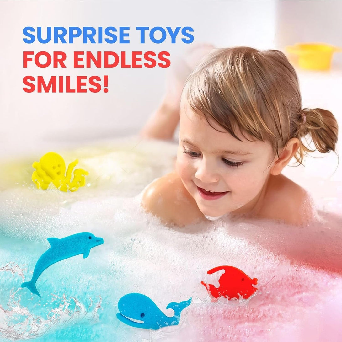 Bath Bombs for Kids: Bathbombs with Surprise inside That Wows Any Kid, Ideal Toys Fizzies for Age 3+, Men, Women and Girls with Kids, Perfect for Family Bat (6 Pcs per Pack)