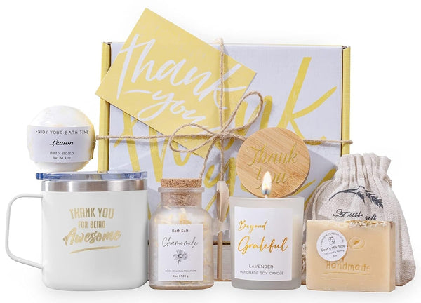 Thank You Gifts for Women Spa Thoughtful Unique Office Gift Mothers Day Gifts for Coworker Nurse Friends Men Boss Employee Secretary Hostess Teacher Mom Her Appreciation Gift Boxes Holiday Gift Basket
