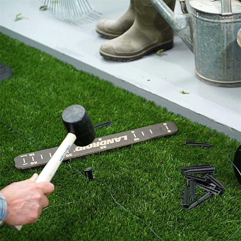 200X 3.3 Boundary Wire Stake Lawn Plastic Tent Pegs Landscape Staples for Robomow Mower Husqvarna Automower Pet Fence for Use in Garden Lawn, Black